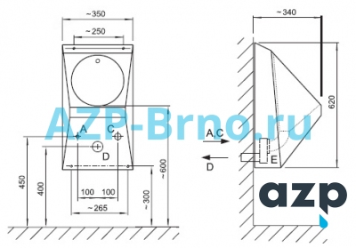 Писсуар из нержавеющей стали с автоматическим смывом INTELLIGENT IQ AUP 02 AZP Brno Чехия (фото, схема) Писсуар из нержавеющей стали с автоматическим смывом INTELLIGENT IQ AUP 02 AZP Brno Чехия (фото, схема)